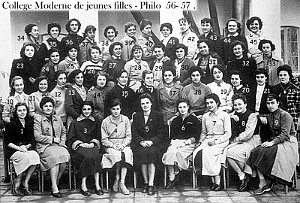 SIDI BEL ABBES COLLEGE MODERNE DE JEUNES FILLES 1956 PHILO